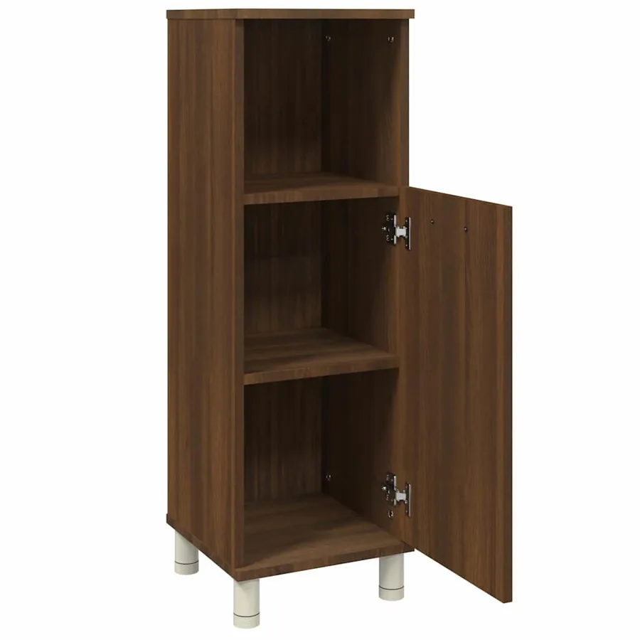 Armoire de bain Chêne marron 30x30x95 cm Bois d'ingénierie - 6