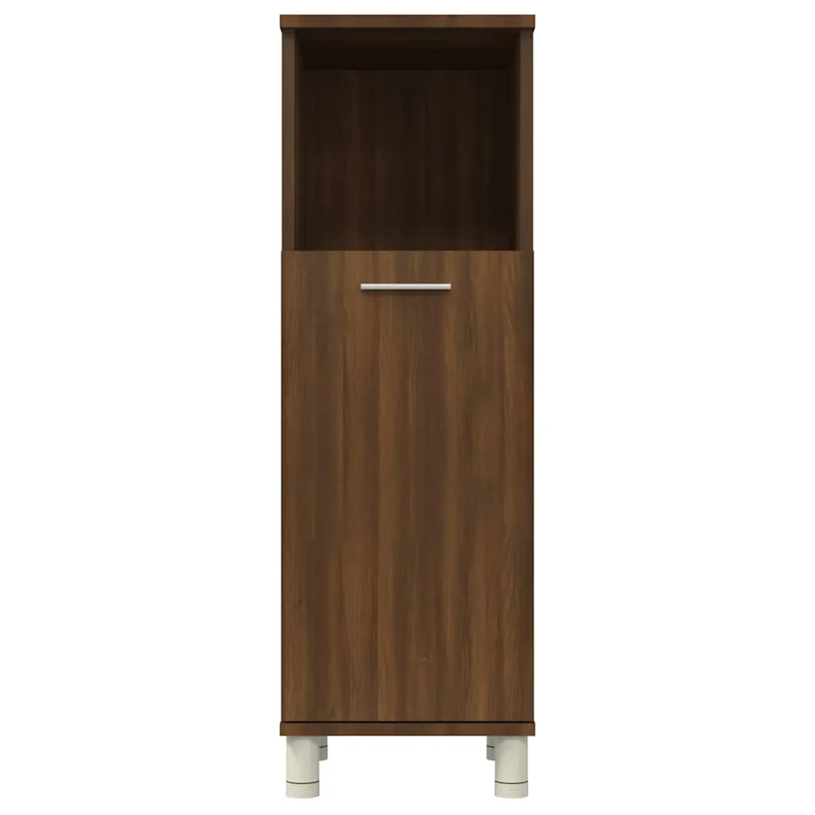 Armoire de bain Chêne marron 30x30x95 cm Bois d'ingénierie - 7