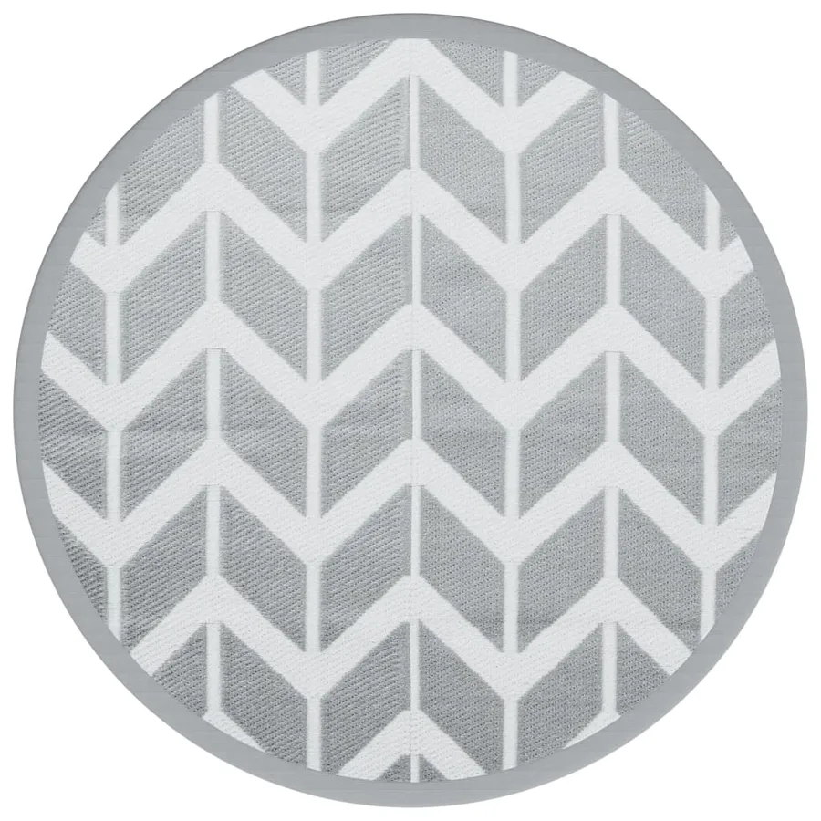 Tapis d'extérieur ARAKIL gris Ø120 cm PP - 2
