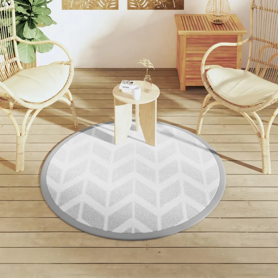 Tapis d'extérieur ARAKIL gris Ø120 cm PP - 3