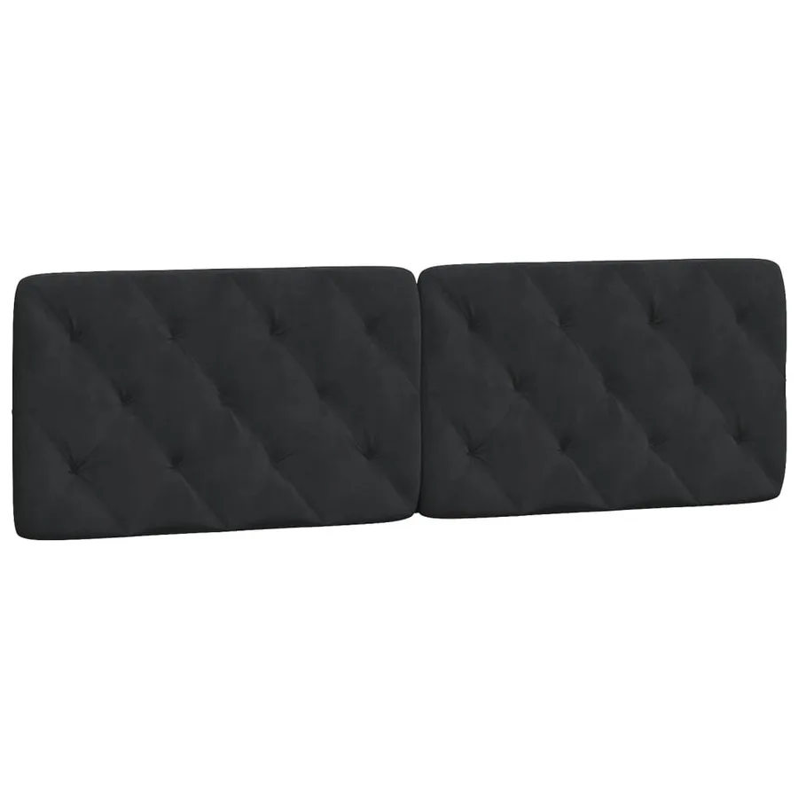 Coussin de tête de lit noir 160 cm velours - 2