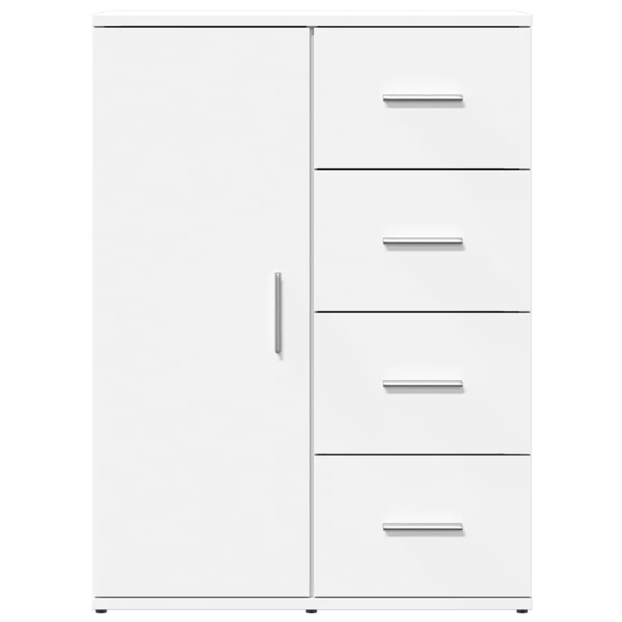 Buffet blanc 59x39x80 cm bois d'ingénierie - 5