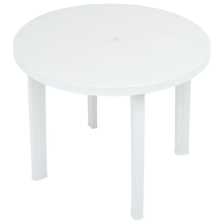 Table de jardin Blanc 89 cm Plastique - 3