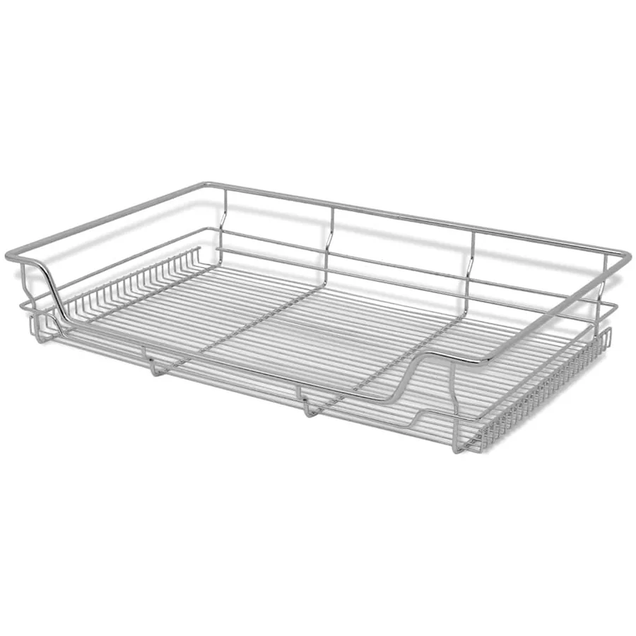 Panier en treillis métallique 2 pcs 800 mm Argenté - 3