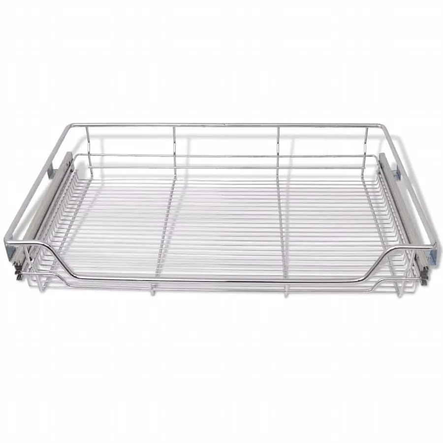 Panier en treillis métallique 2 pcs 800 mm Argenté - 4