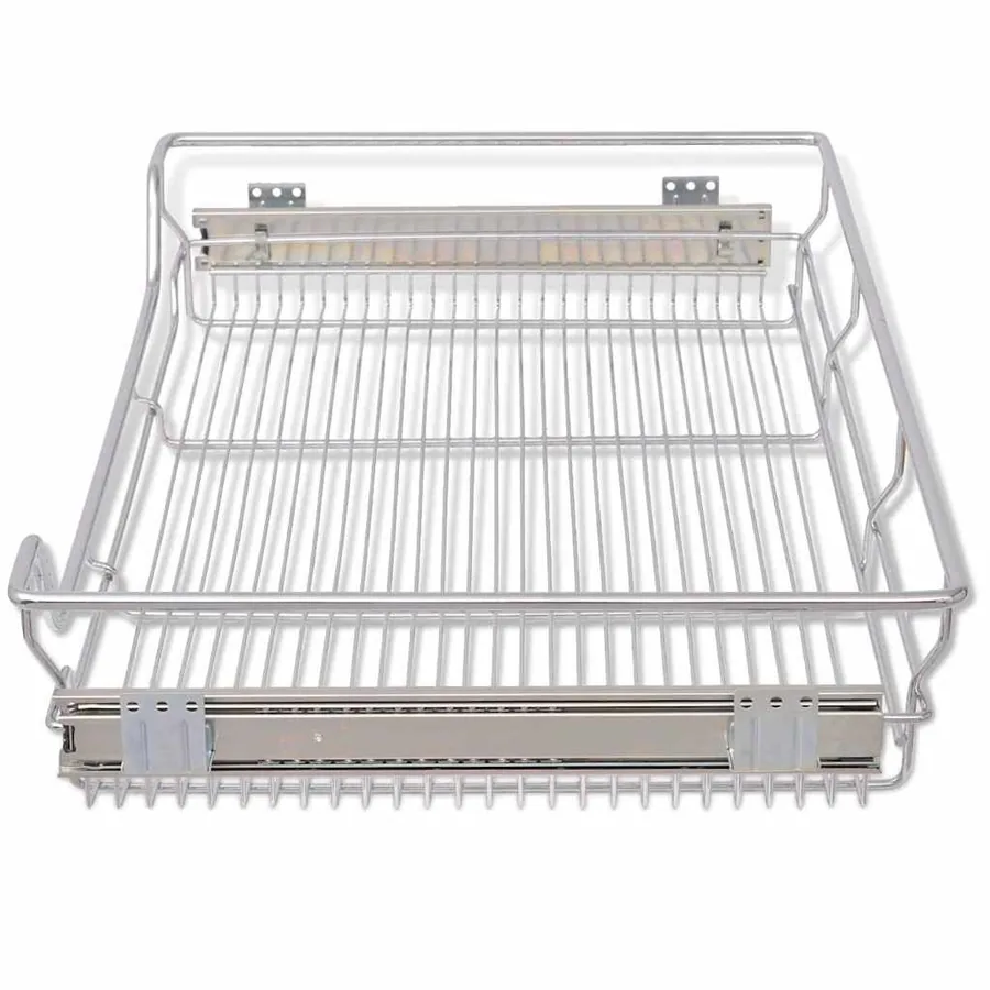 Panier en treillis métallique 2 pcs 800 mm Argenté - 5