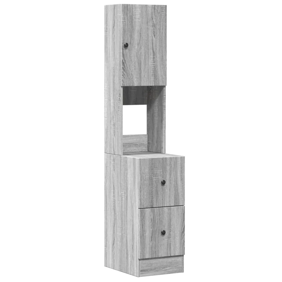 Armoire de cuisine sonoma gris 35x50x180 cm bois d’ingénierie - 2