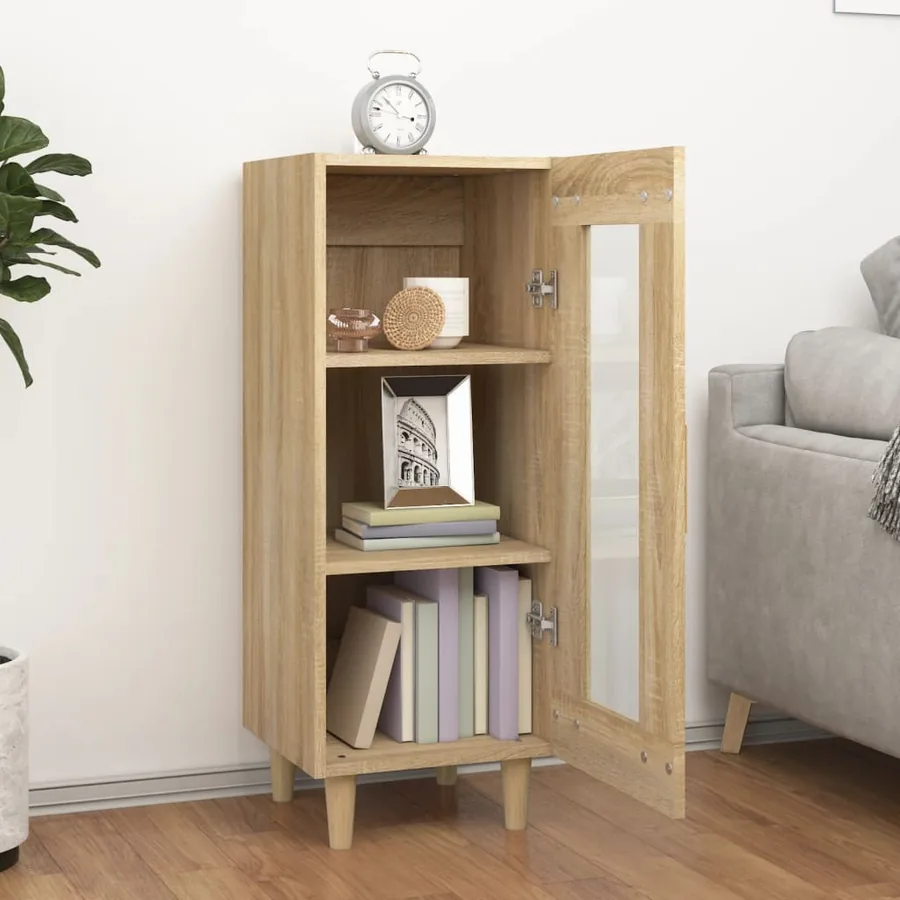 Buffet Chêne sonoma 34,5x34x90 cm Bois d'ingénierie - 3
