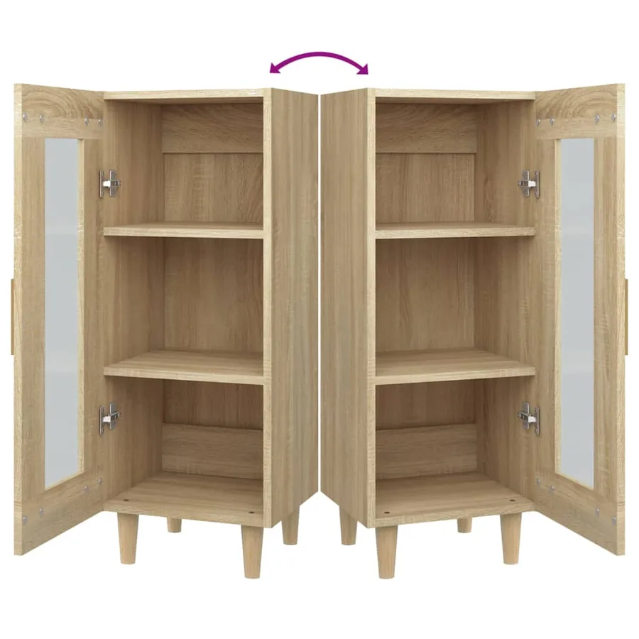 Buffet Chêne sonoma 34,5x34x90 cm Bois d'ingénierie - 9