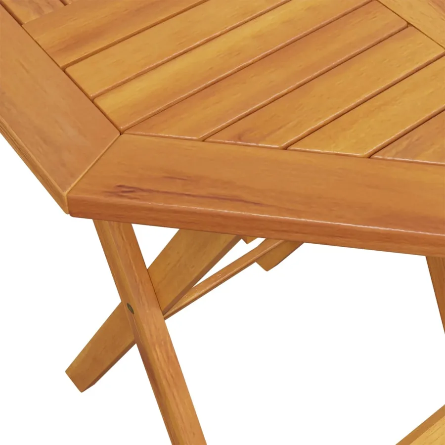 Table pliable de jardin Ø60x75 cm bois d'acacia massif - 10