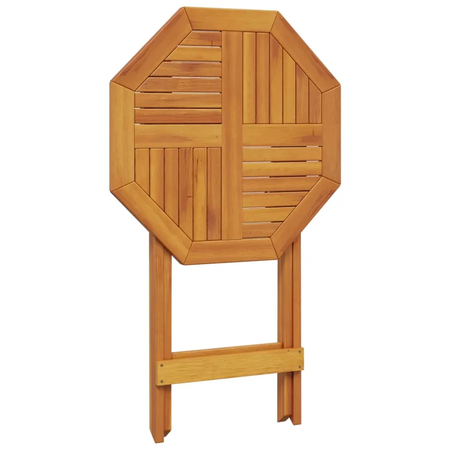 Table pliable de jardin Ø60x75 cm bois d'acacia massif - 8