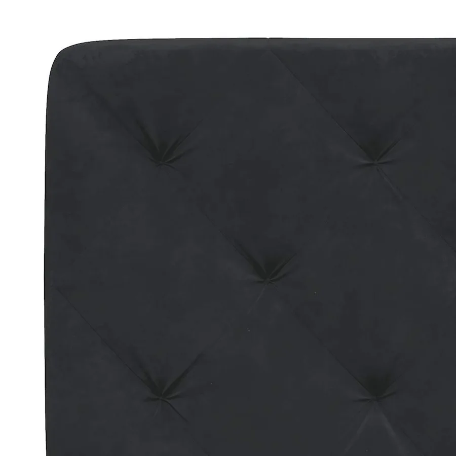 Coussin de tête de lit noir 200 cm velours - 8