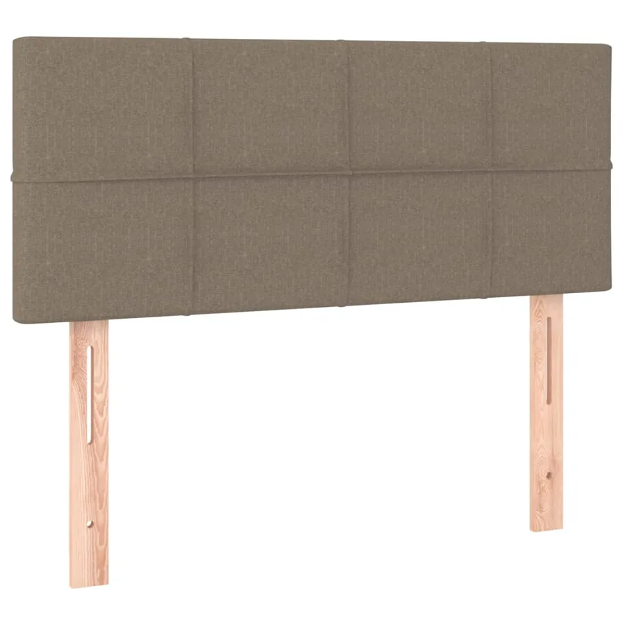 Sommier à lattes de lit avec matelas LED Taupe 90x200 cm Tissu - 7