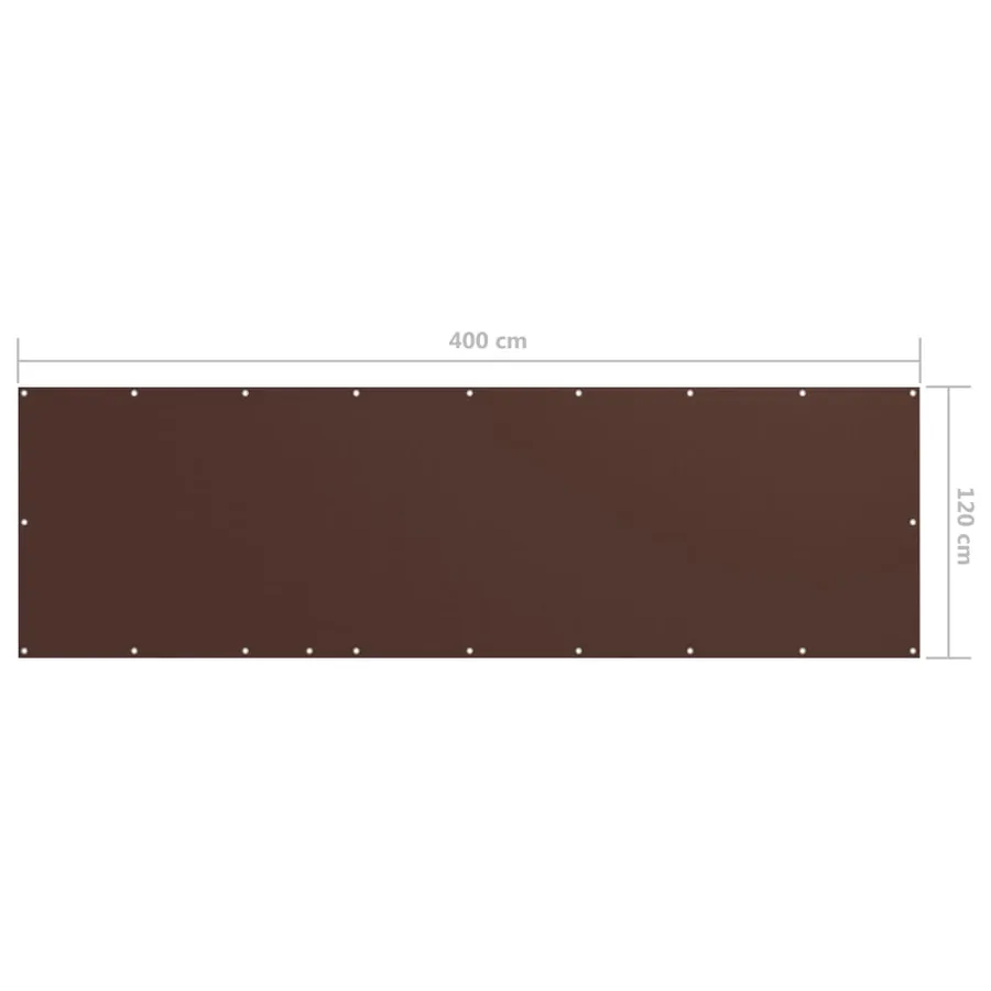 Écran de balcon Marron 120x400 cm Tissu Oxford - 5