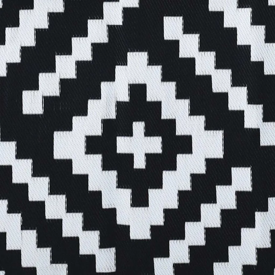 Tapis d'extérieur ARAKIL Blanc et noir 190x290 cm PP - 5