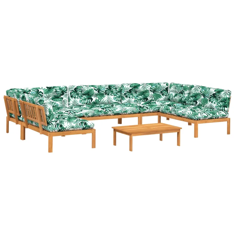 Salon palette de jardin avec coussins 6pcs bois d'acacia massif - 2