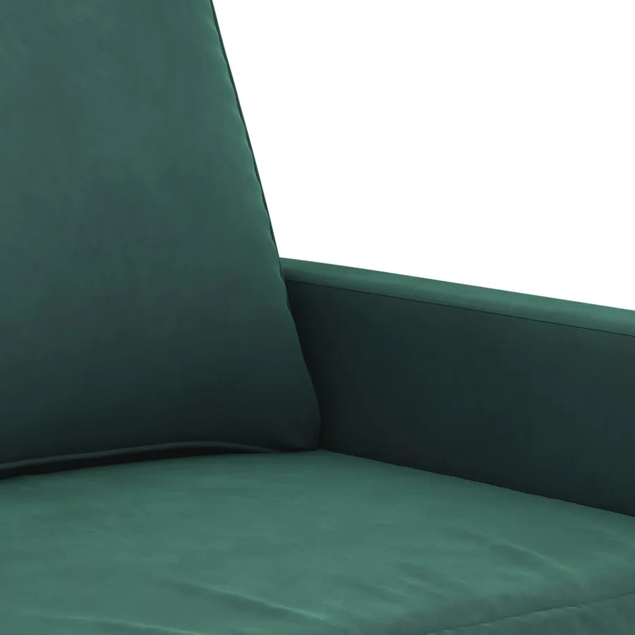 Ensemble de canapés 4 pcs avec coussins vert foncé velours - 6