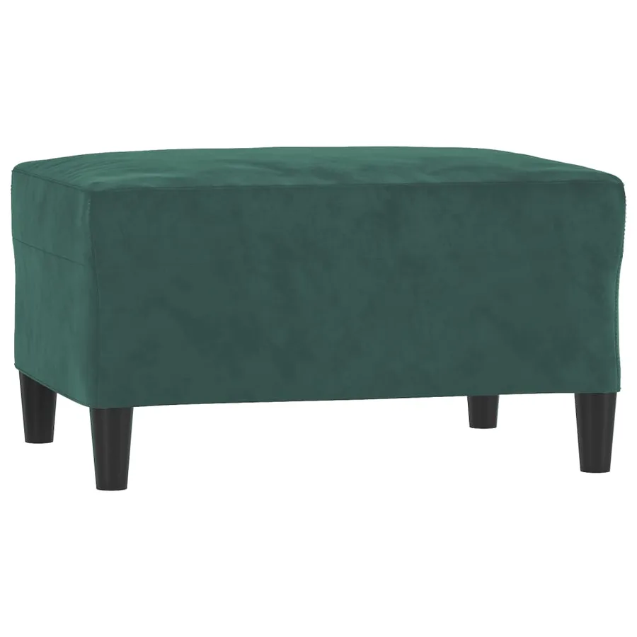 Ensemble de canapés 4 pcs avec coussins vert foncé velours - 8