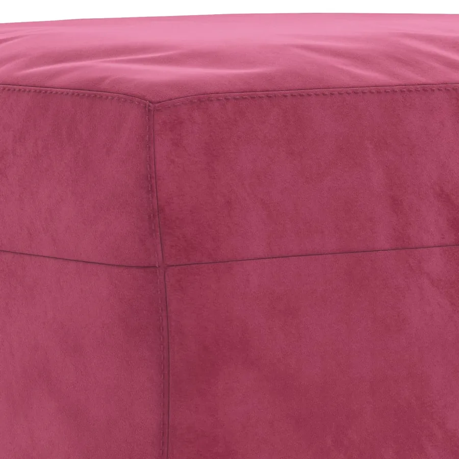 Ensemble de canapés 4 pcs avec coussins Rouge bordeaux Velours - 8