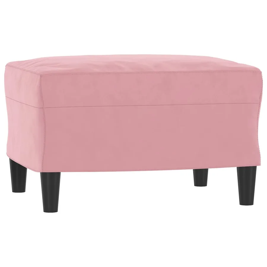 Fauteuil avec repose-pied Rose 60 cm Velours - 5