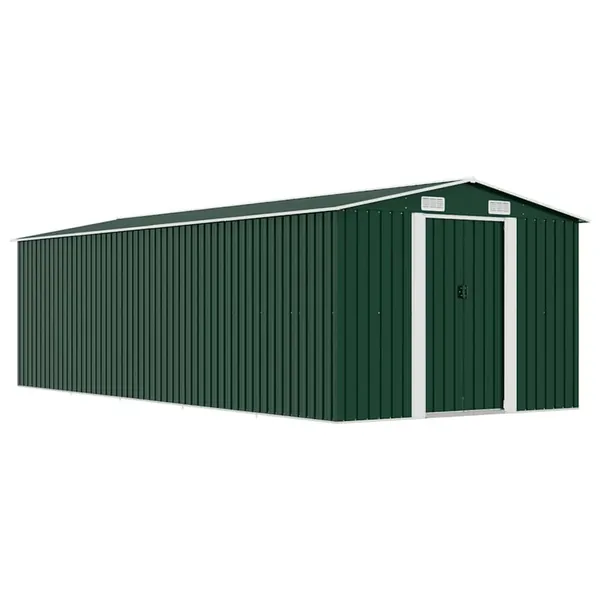 Abri de jardin 257x580x181 cm Métal Vert