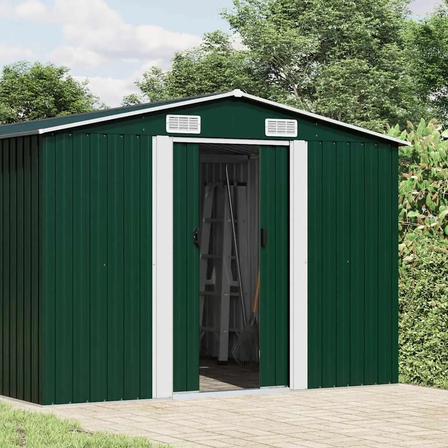 Abri de jardin 257x580x181 cm Métal Vert - 2