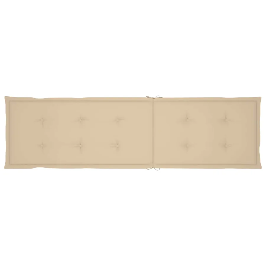 Chaise longue d'extérieur repose-pied et coussin Acacia solide - 8