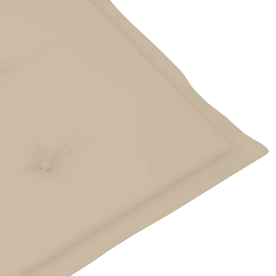 Chaise longue d'extérieur repose-pied et coussin Acacia solide - 9