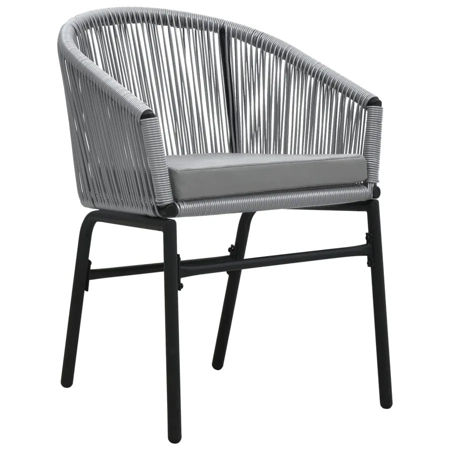 Ensemble à manger de jardin 7 pcs Gris - 4