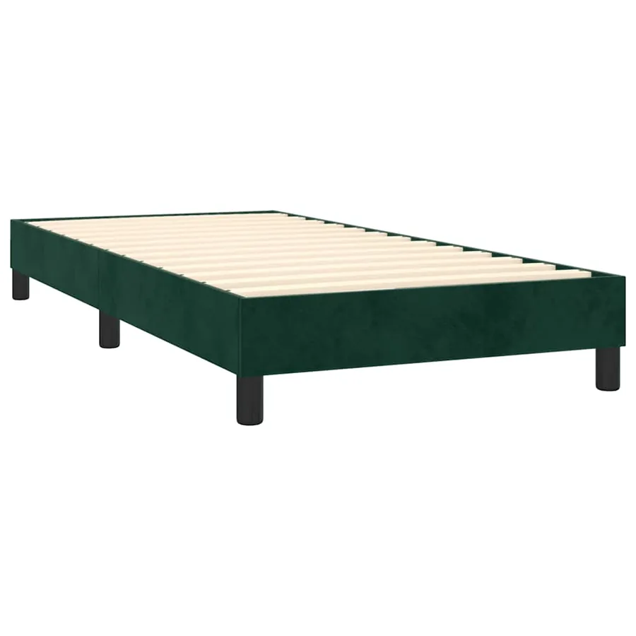 Sommier à lattes de lit avec matelas et LED Vert foncé 80x200cm - 5