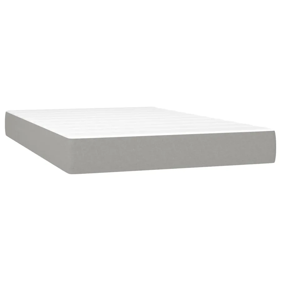 Sommier à lattes de lit et matelas Gris clair 120x200cm Velours - 5