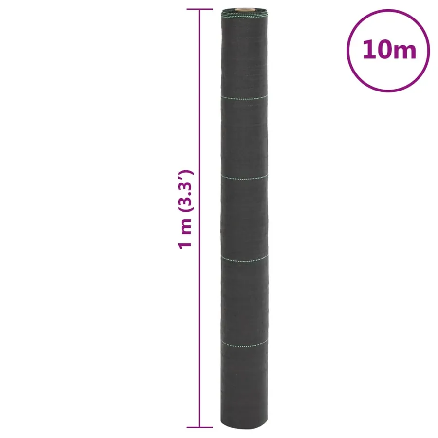 Membrane anti-mauvaises herbes noir 1x10 m PP - 8