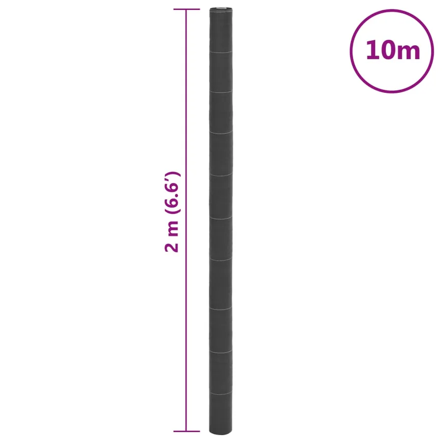 Membrane anti-mauvaises herbes noir 2x10 m PP - 8