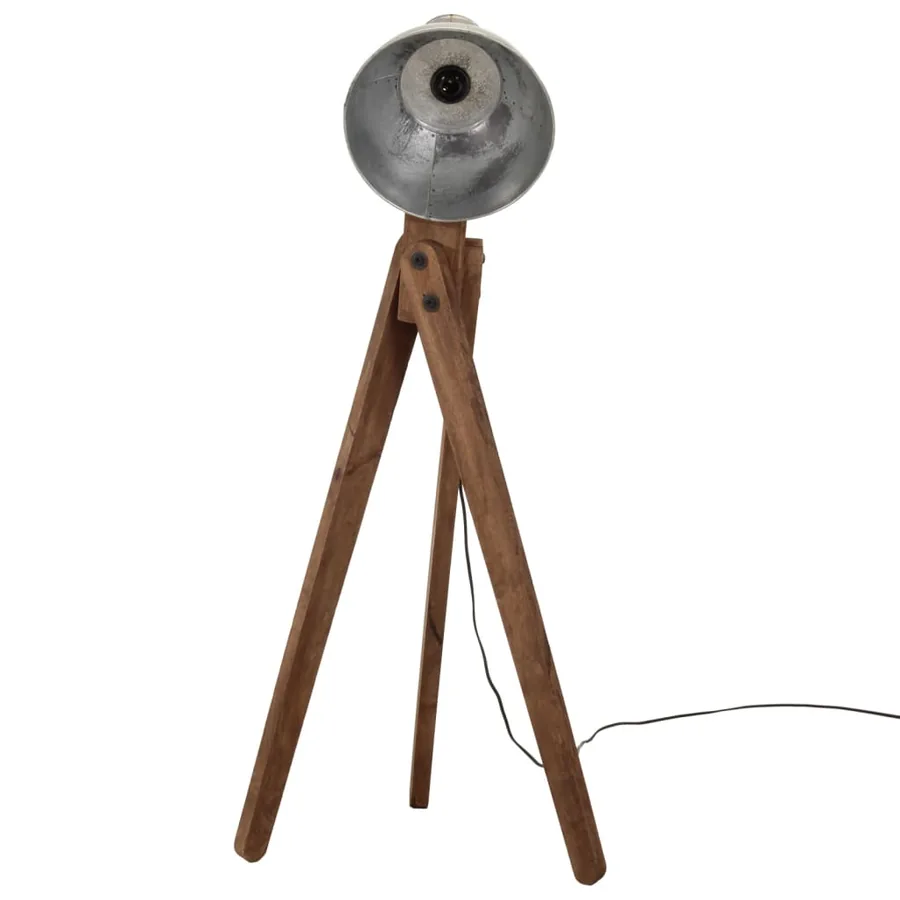 Lampadaire 25 W argent vintage 45x45x120 cm E27 - 3