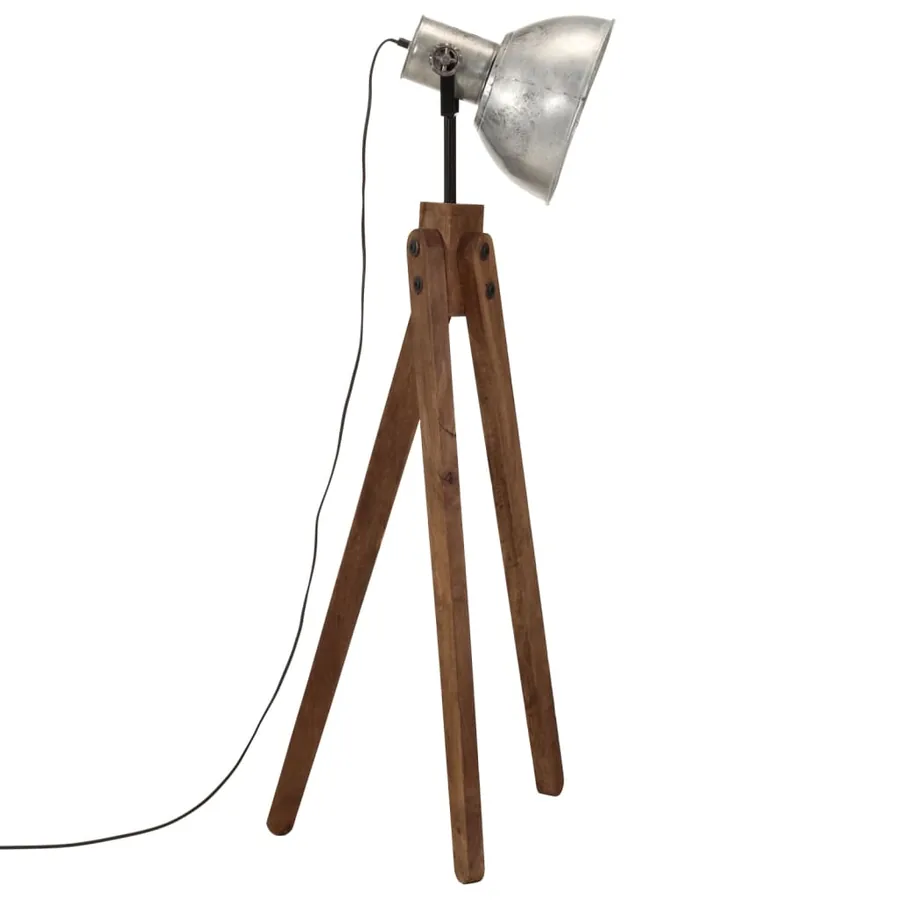Lampadaire 25 W argent vintage 45x45x120 cm E27 - 4