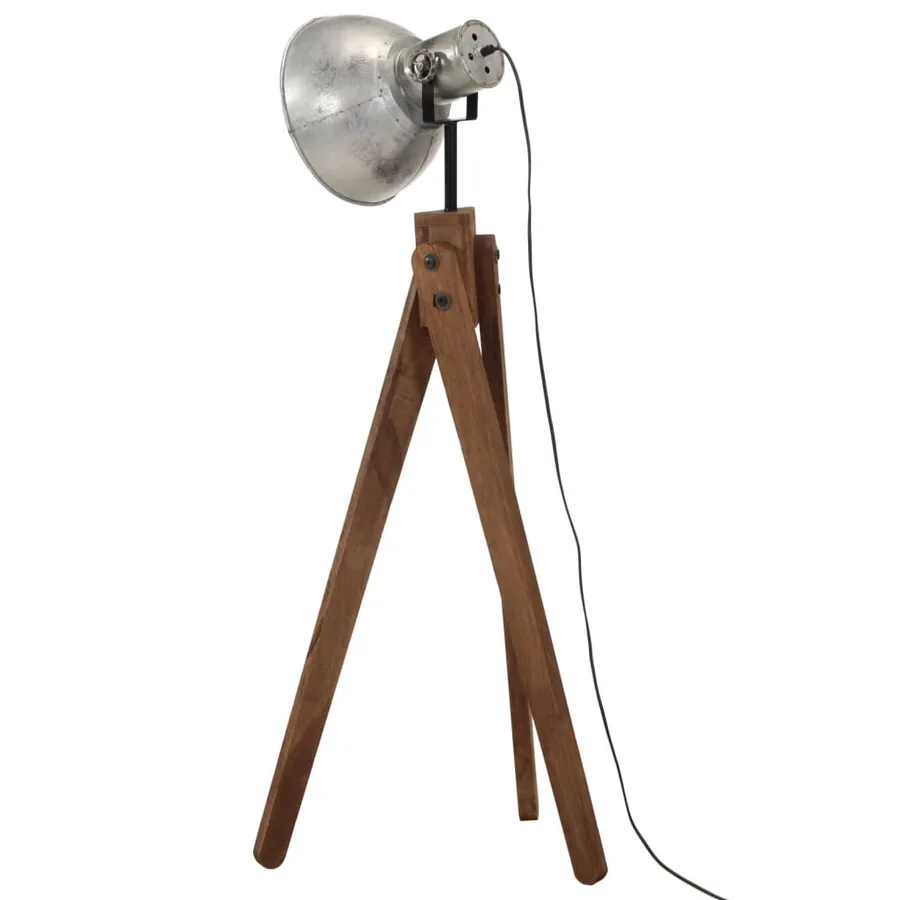 Lampadaire 25 W argent vintage 45x45x120 cm E27 - 5