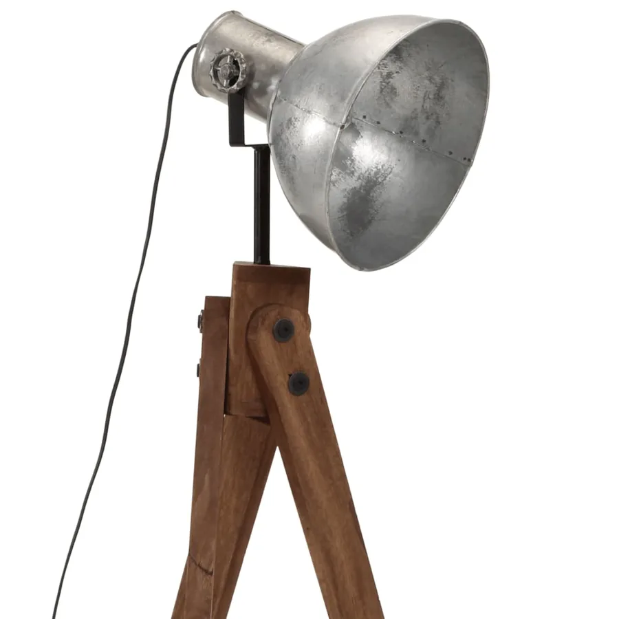 Lampadaire 25 W argent vintage 45x45x120 cm E27 - 7