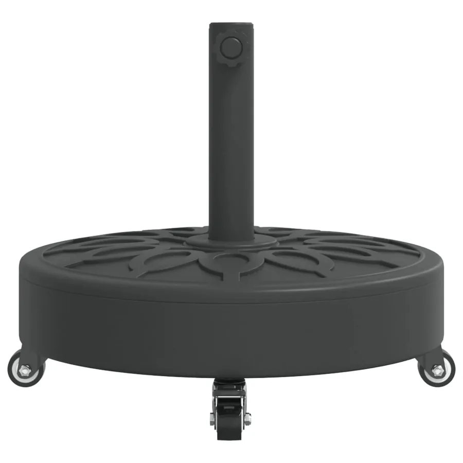 Base de parasol avec roues pour mâts Ø38 / 48 mm 27 kg rond - 4