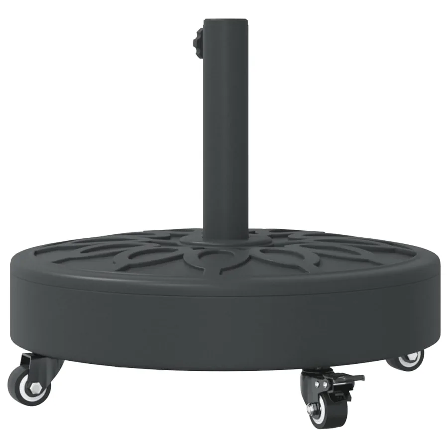 Base de parasol avec roues pour mâts Ø38 / 48 mm 27 kg rond - 6