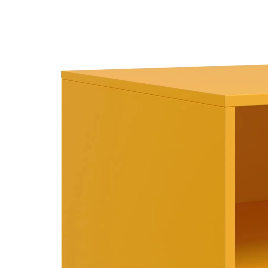 Meubles TV 2 pcs jaune moutarde 67x39x44 cm acier - 10