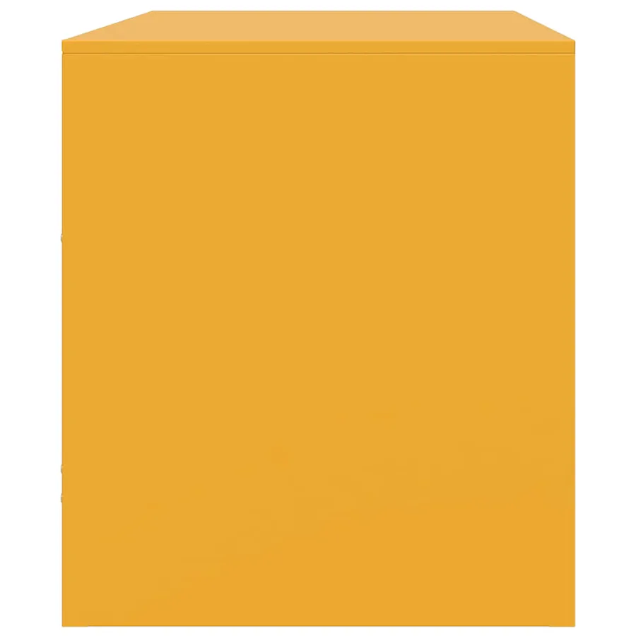 Meubles TV 2 pcs jaune moutarde 67x39x44 cm acier - 8