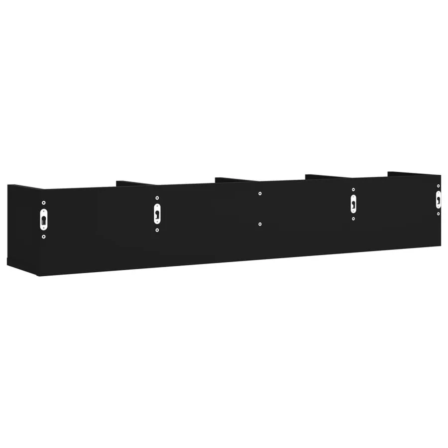 Armoires murales 2 pcs noir 99x18x16,5 cm bois d'ingénierie - 8