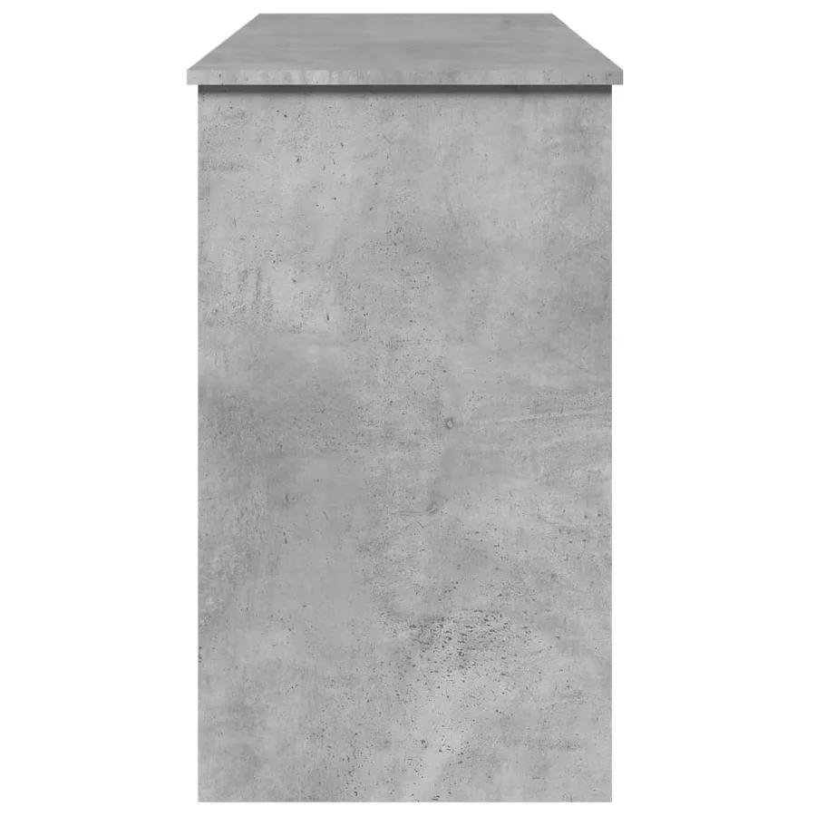 Coiffeuse avec miroir gris béton 100x45x76 cm - 6