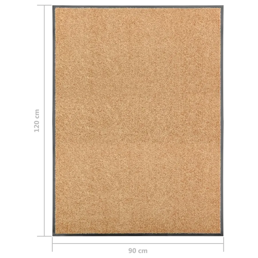 Paillasson lavable Crème 90x120 cm - 6