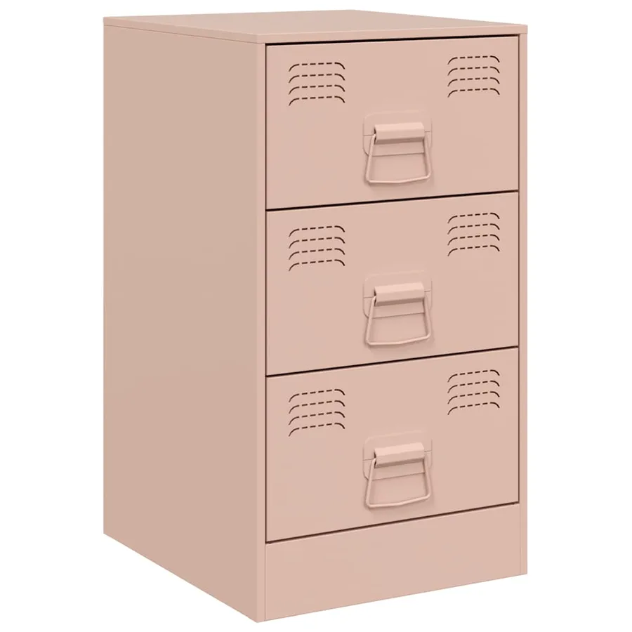 Tables de chevet 2 pcs rose 34,5x39x62 cm acier - 6