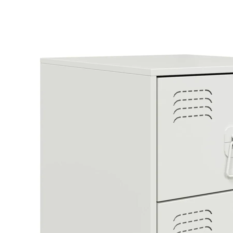 Tables de chevet 2 pcs blanc 34,5x39x62 cm acier - 10