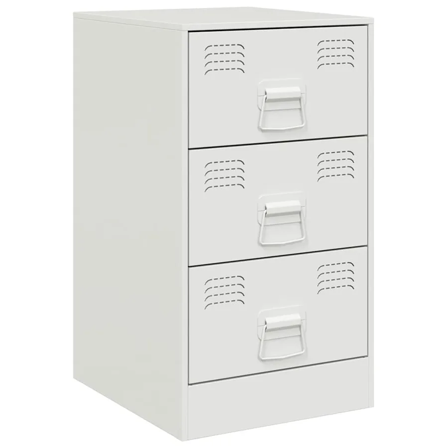 Tables de chevet 2 pcs blanc 34,5x39x62 cm acier - 6