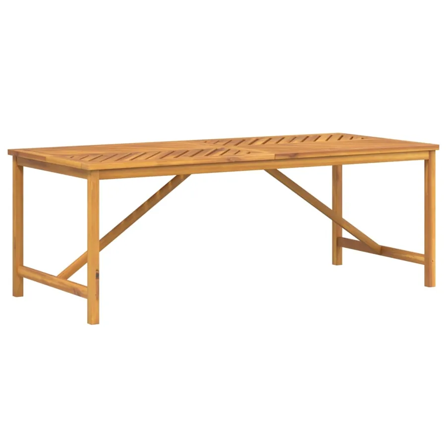 Table à manger de jardin 200x90x74 cm bois d'acacia solide - 2