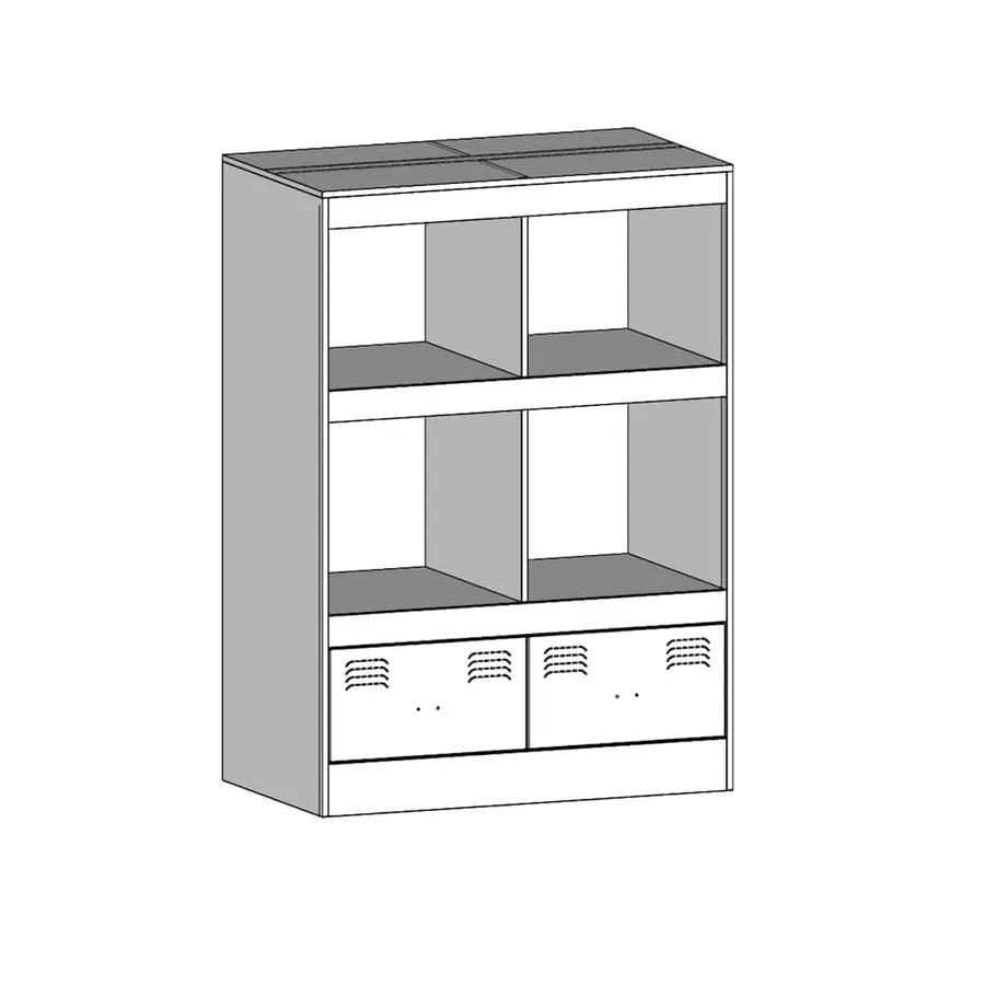 Buffet jaune moutarde 67x39x95 cm acier - 11