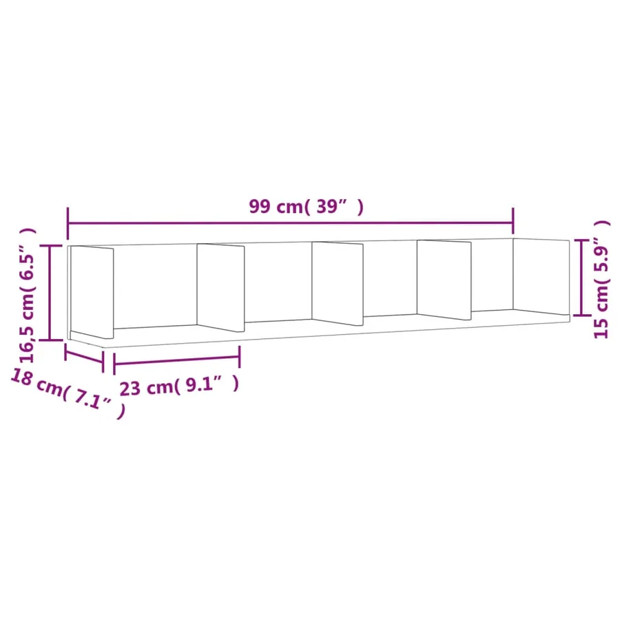 Armoires murales 2 pcs blanc 99x18x16,5 cm bois d'ingénierie - 11